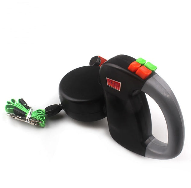 Retractable Dual Dog Walking Leash – Nylon, Auto-Retract, All Seasons
