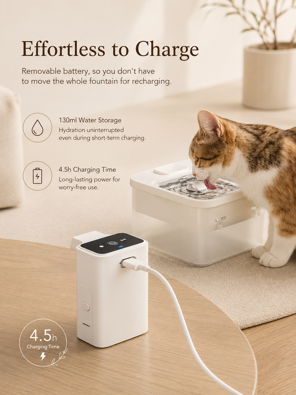 Smart Pet Water Fountain – Wireless Auto-Dispensing Furlouve