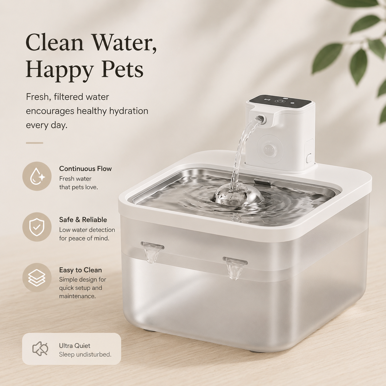 Smart Pet Water Fountain – Wireless Auto-Dispensing Furlouve