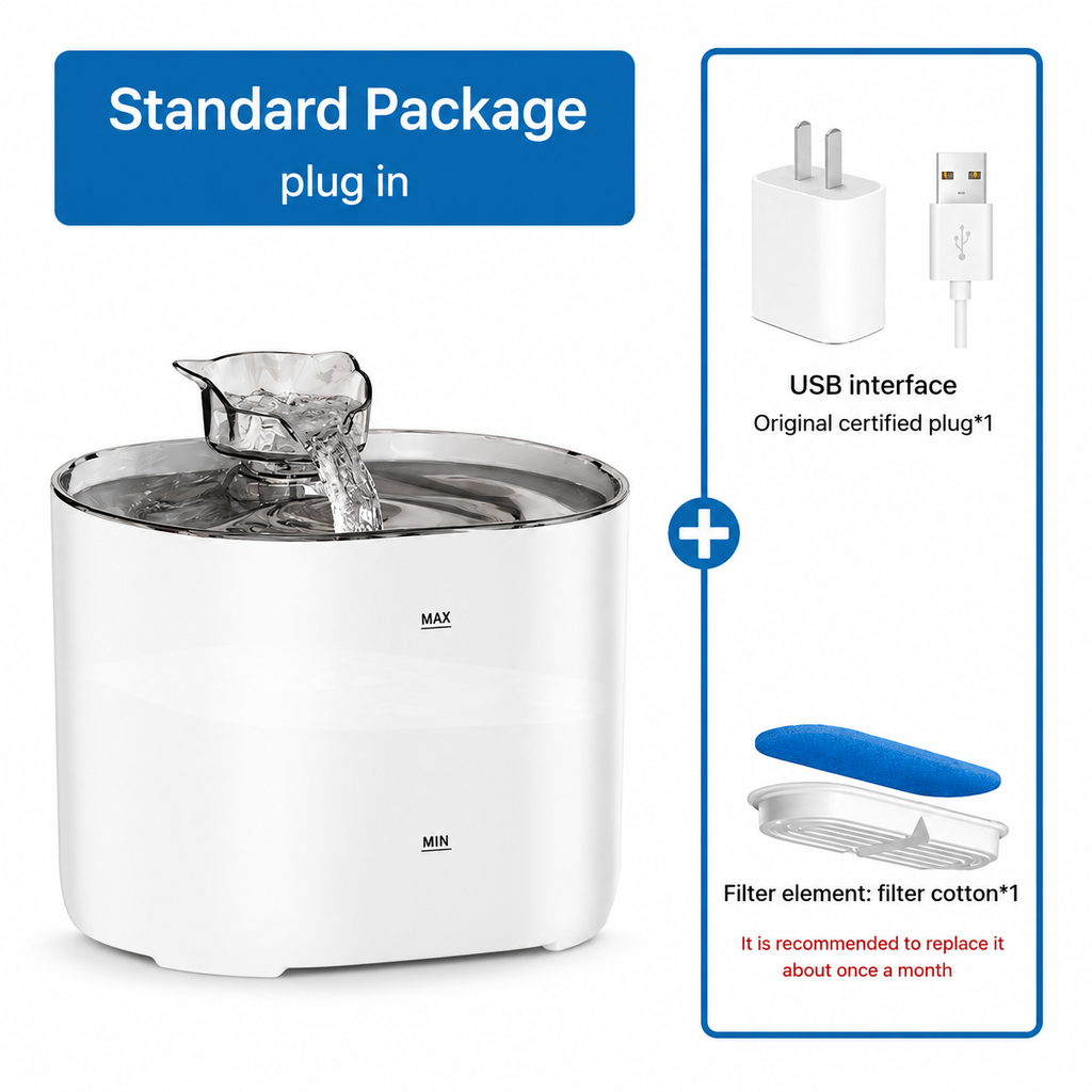 Automatic Pet Water Fountain With Dual Flow Modes Furlouve