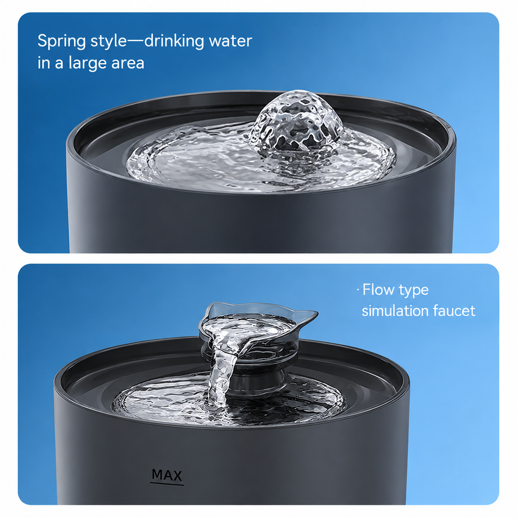 Automatic Pet Water Fountain With Dual Flow Modes Furlouve