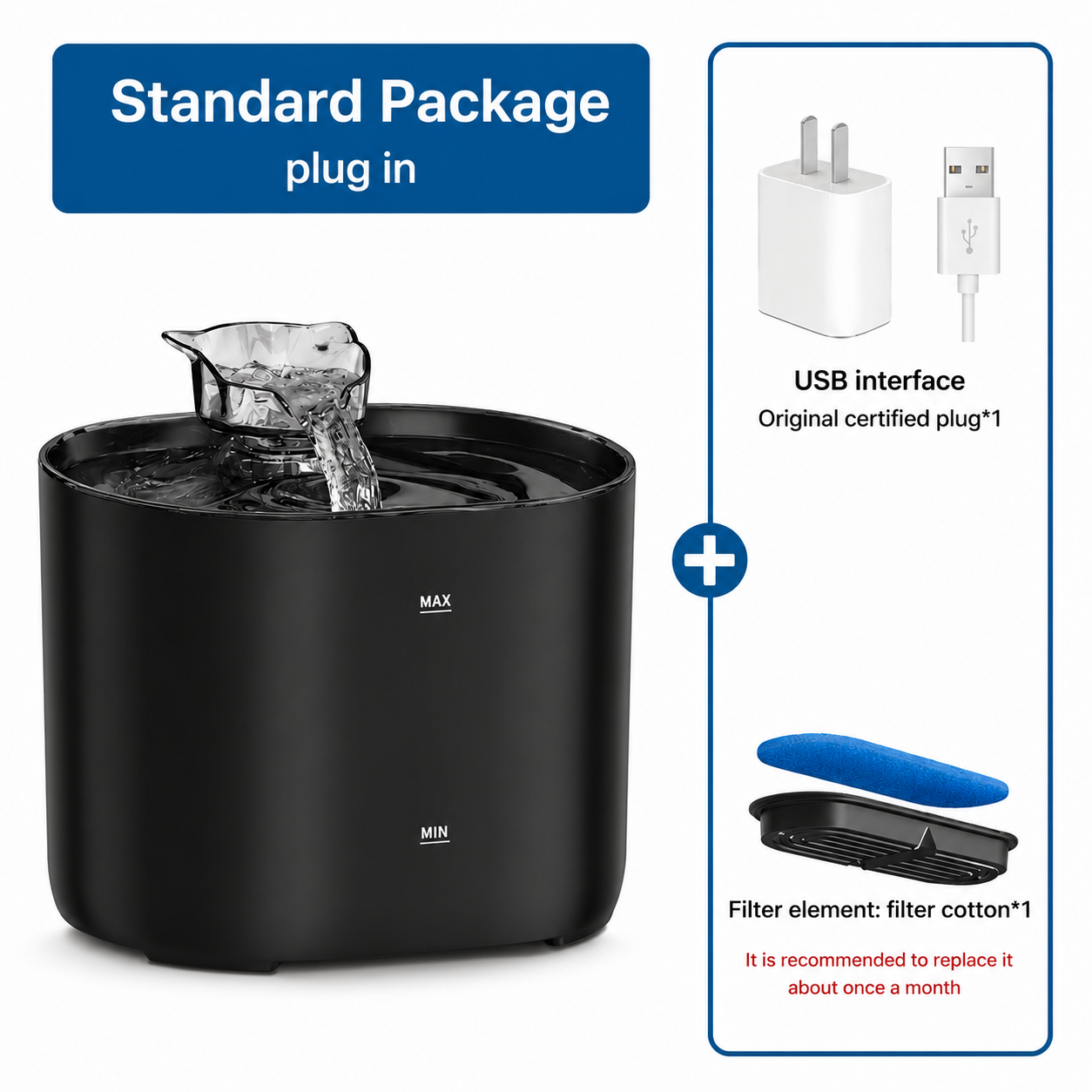 Automatic Pet Water Fountain With Dual Flow Modes Furlouve