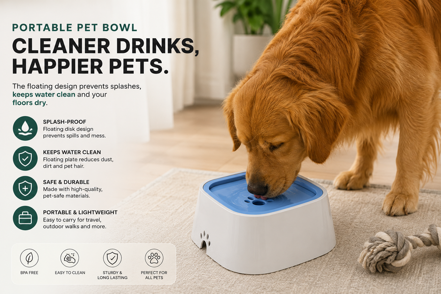 Splash-Proof Pet Water Bowl - Furlouve