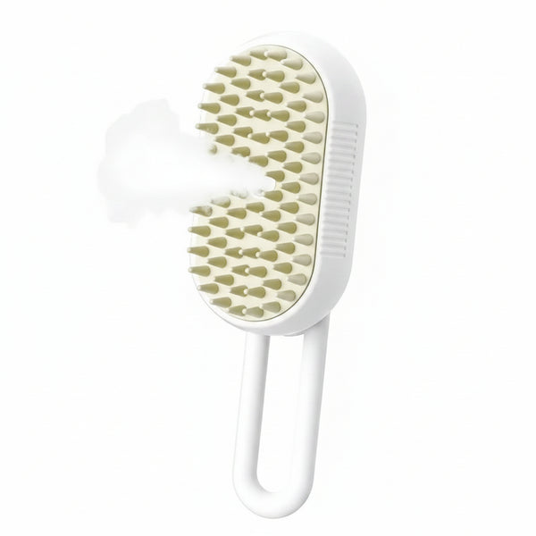 Furlouve 3-in-1 Steam Pet Brush with USB charging cable, detangles and cleans pets.