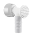 Furlouve white automatic foaming pet bath brush with silicone bristles and soap dispenser. Ideal for dogs and cats.