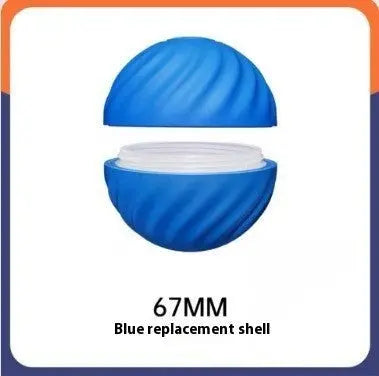 Furlouve blue durable rubber dog chew ball toy, bite-resistant and teeth-cleaning, 67mm replacement shell.