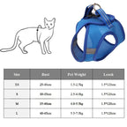 Furlouve blue breathable mesh cat harness with adjustable straps and secure webbing for outdoor adventures.