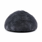 Furlouve SNOOZY Calming Anti-Anxiety Pet Bed in dark grey plush fabric, designed for comfort and security.