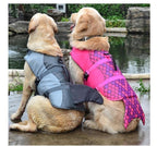 Furlouve gray shark and pink mermaid dog life jackets made of 600D Oxford cloth and EPE for water safety.