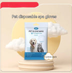 Furlouve pet disposable spa gloves for dogs and cats, 6 piece pack, hypoallergenic and gentle cleaning.