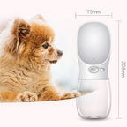 Furlouve blue portable pet water bottle with one-touch operation and leak-proof design for dogs and cats.