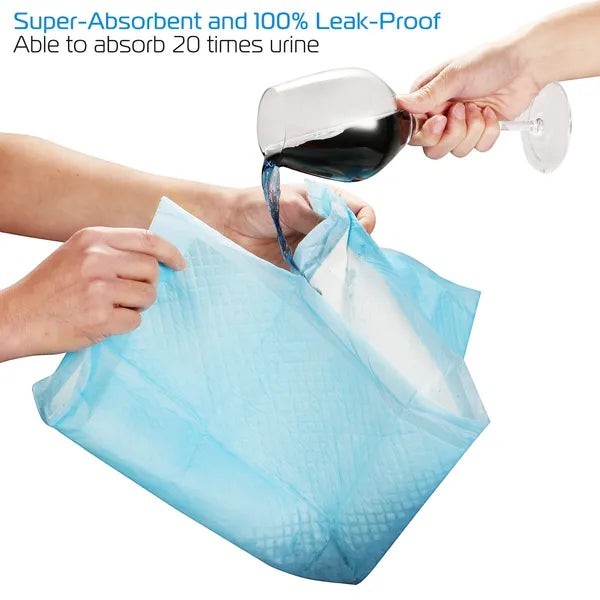 Furlouve puppy & kitten training pads, 5-layer super absorbent & leak-proof, blue