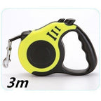 Furlouve yellow and black retractable dog leash with one-touch brake and 3m nylon rope.