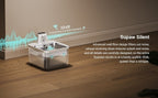Furlouve Smart Wireless Pet Water Dispenser, white and clear, with a self-circulating system and induction activation.